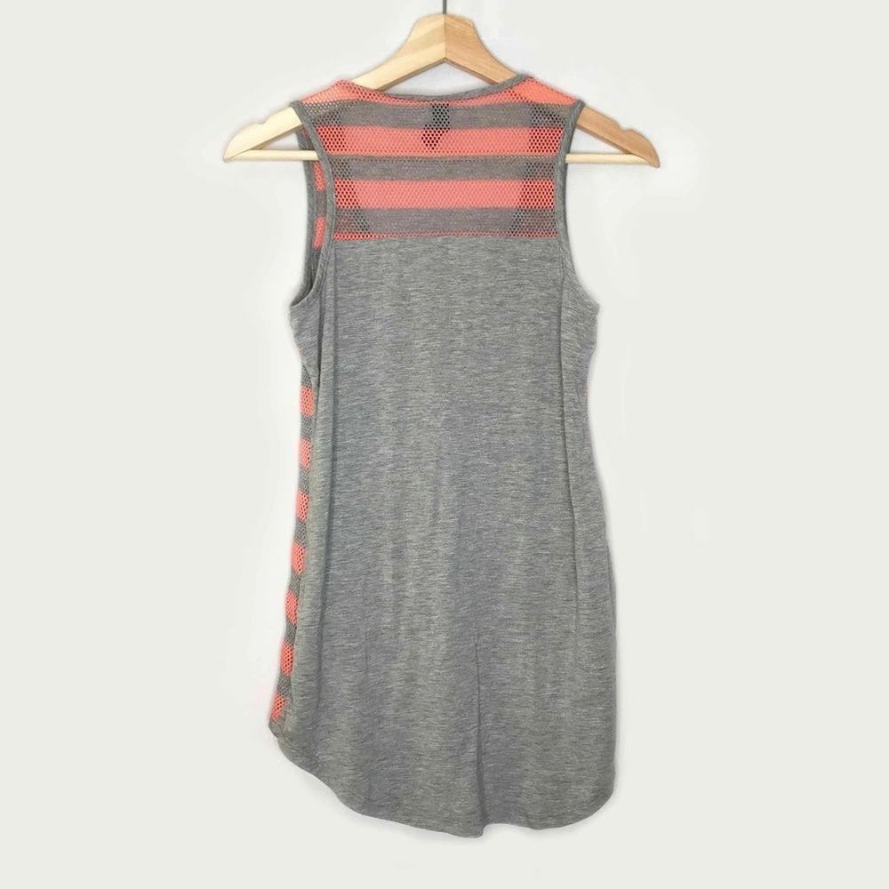 Grey and orange mesh and jersey tank top ๐ป๐ - Picture 2 of 6